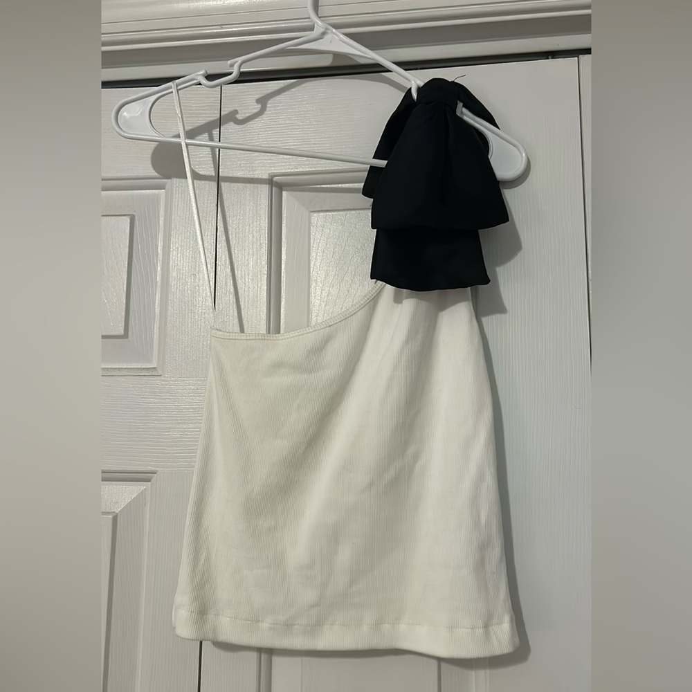 Zara one shoulder bow tank